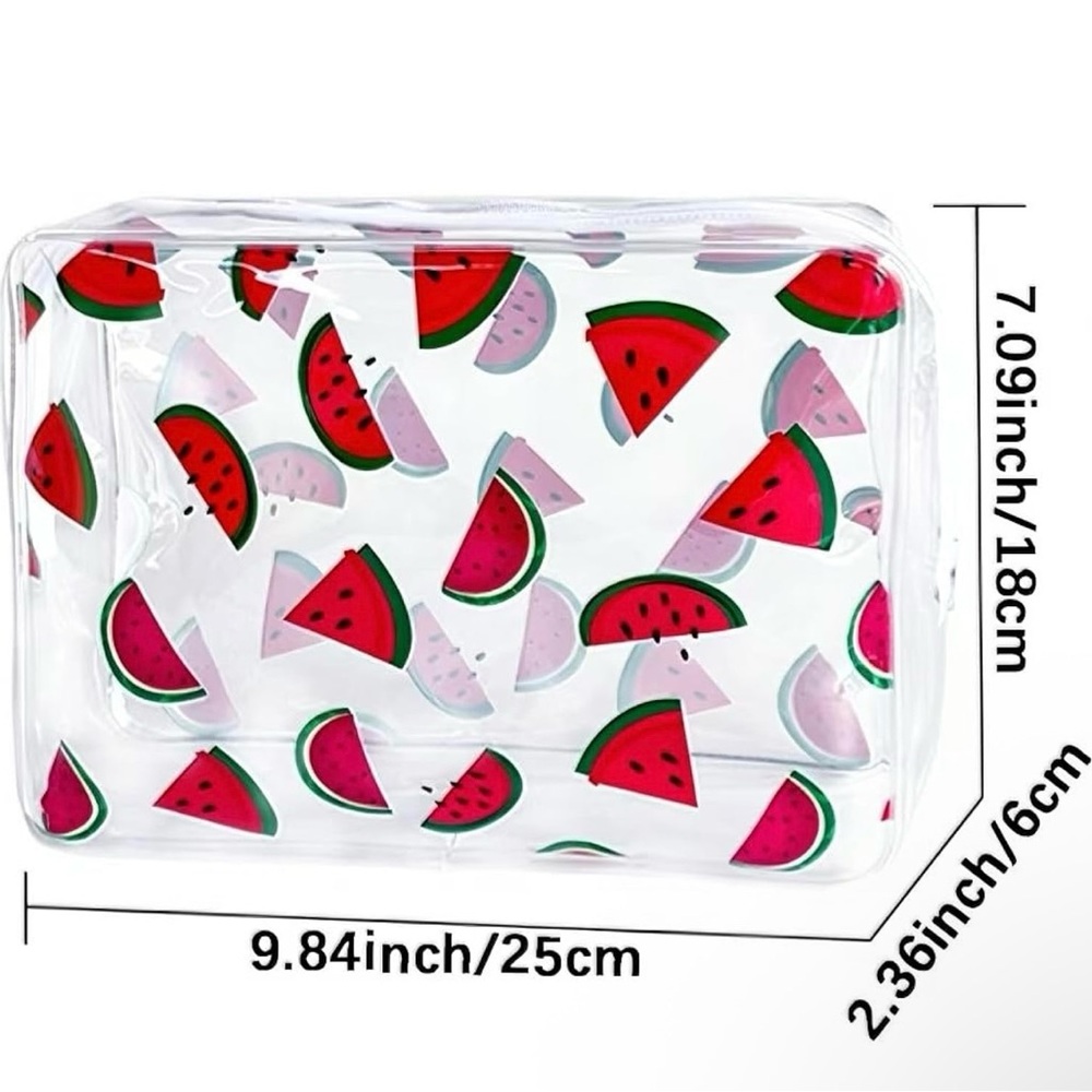 Watermelon Print Clear Cosmetic Bag
